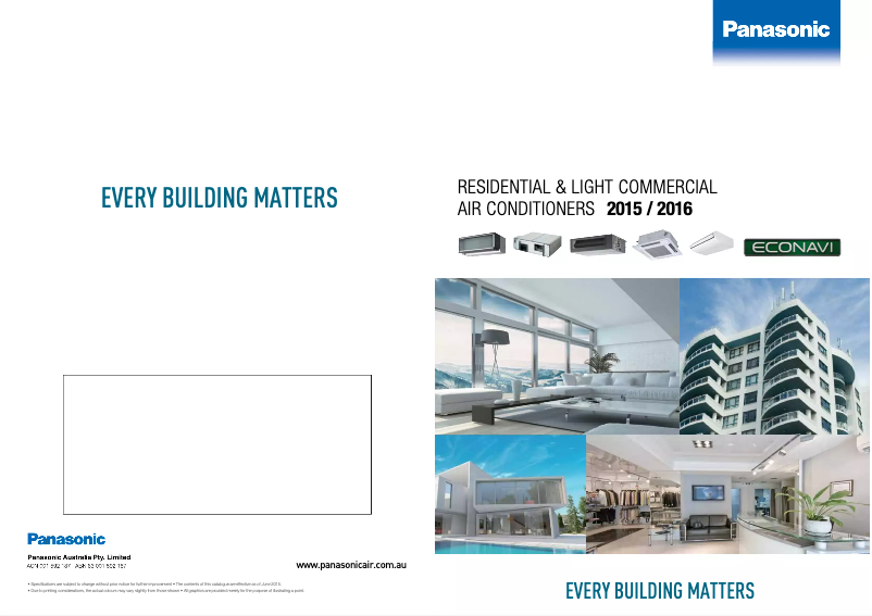 Page n°1 - Manuel utilisateur Panasonic S-125PF1R5A