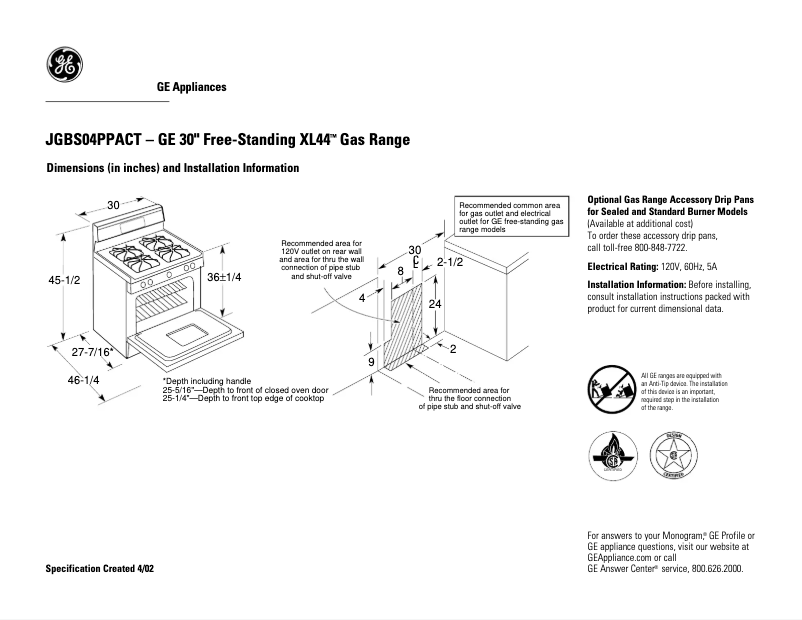 Imagen de la primera página del manual del dispositivo JGBS04PPACT