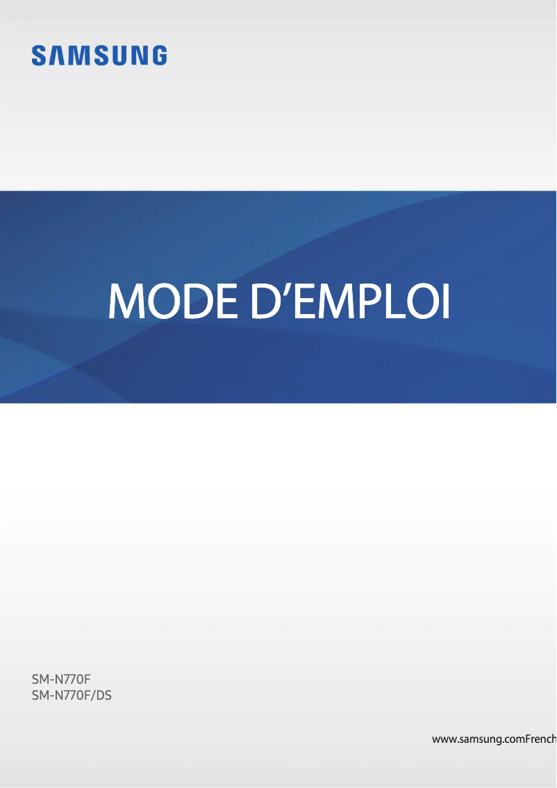 Image de la première page du manuel de l'appareil Galaxy Note 10 Lite