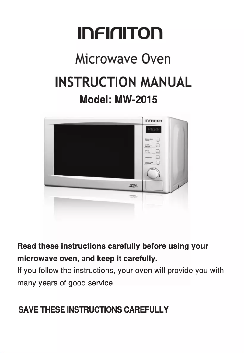 Page 1 de la notice Manuel utilisateur Infiniton MW-2015