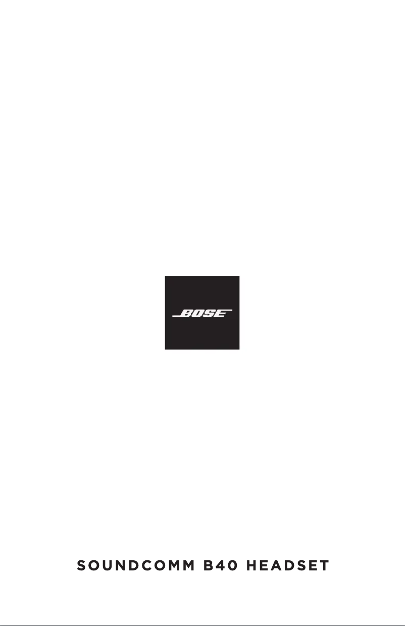 Page 1 de la notice Manuel utilisateur Bose SoundComm B40