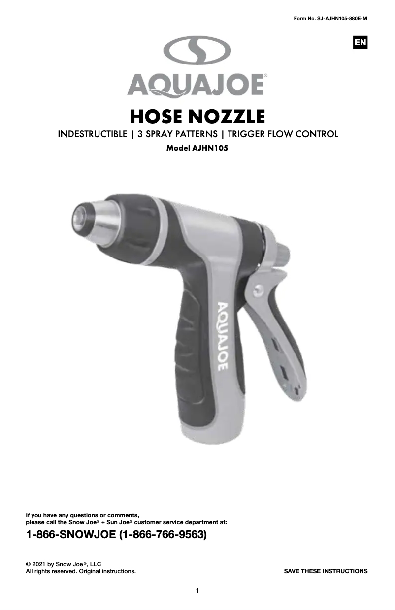 Image de la première page du manuel de l'appareil AJHN105