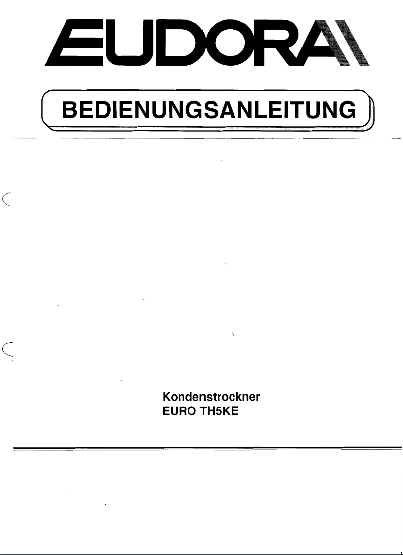 Image de la première page du manuel de l'appareil EURO TH5KE