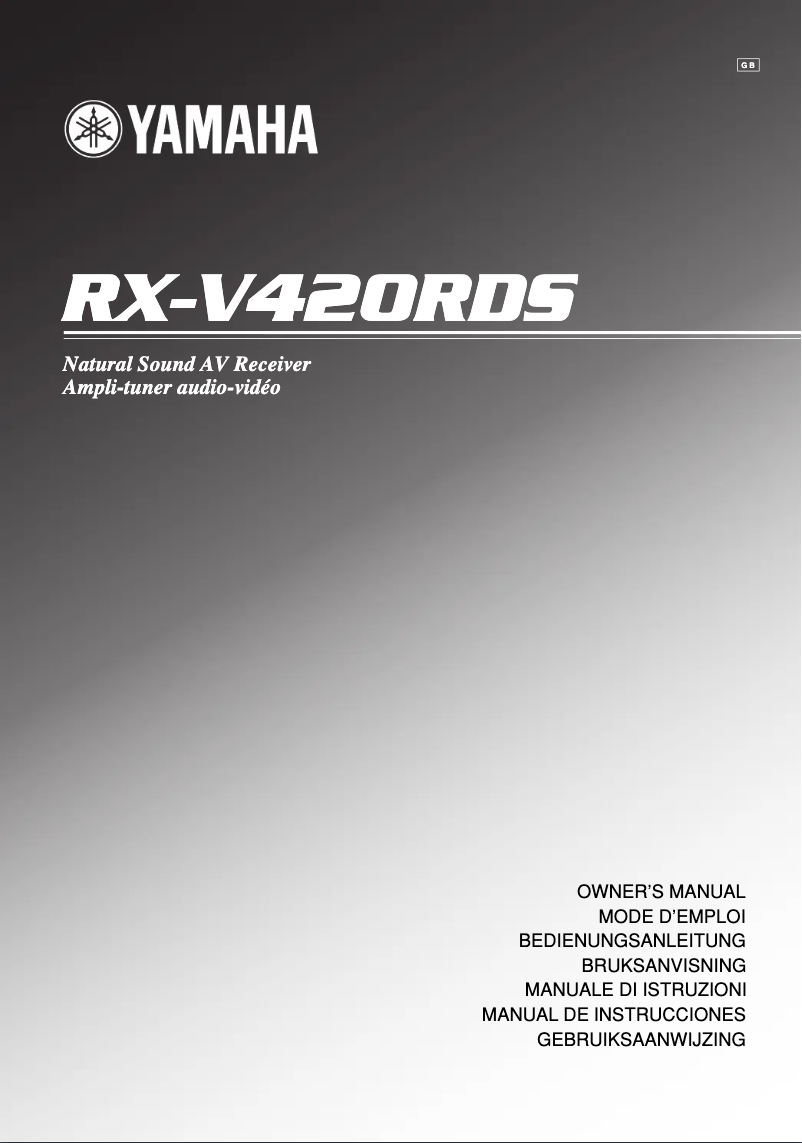 Page n°1 - Manuel utilisateur Yamaha RX-V420RDS