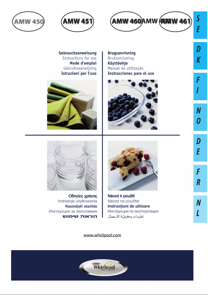 Page 1 de la notice Manuel utilisateur Whirlpool AMW 450