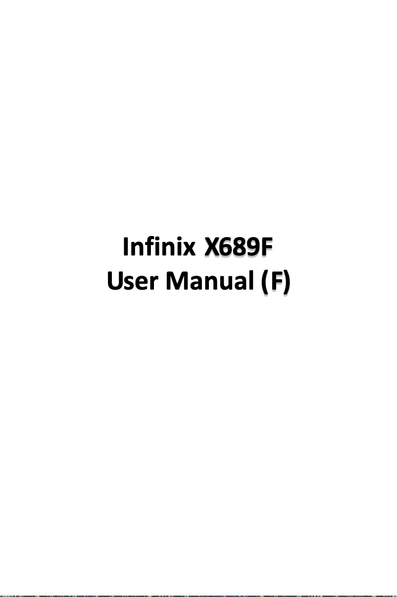 Page n°1 - Manuel utilisateur Infinix X689F