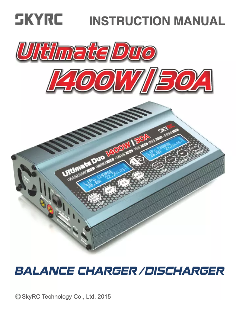 Page 1 de la notice Manuel utilisateur SkyRC SK-100087