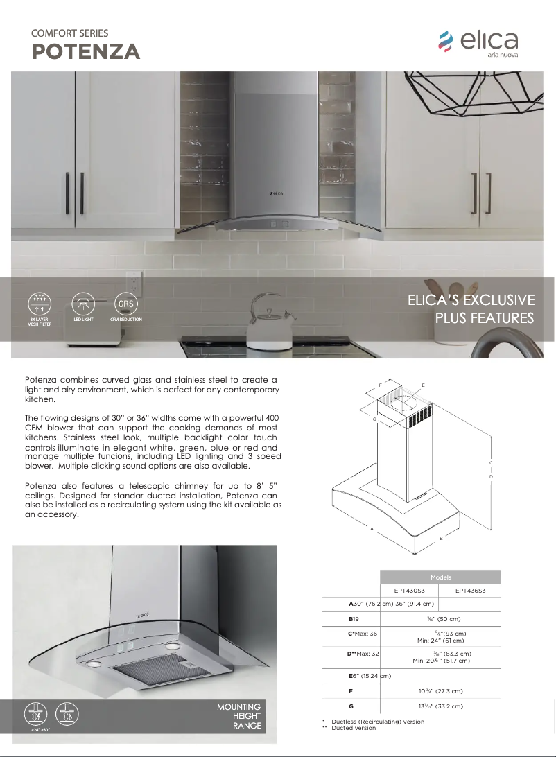 Image de la première page du manuel de l'appareil Potenza EPT436S3