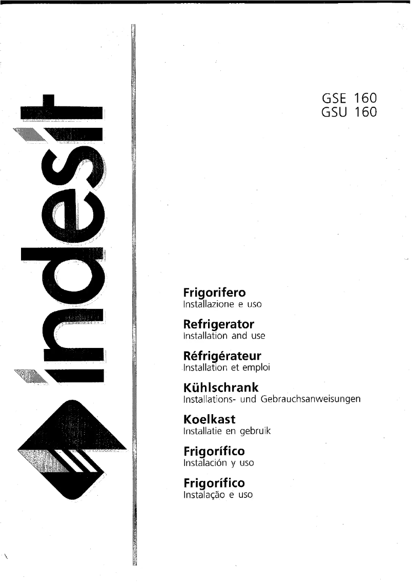 Page n°1 - Manuel utilisateur Indesit GSU 160