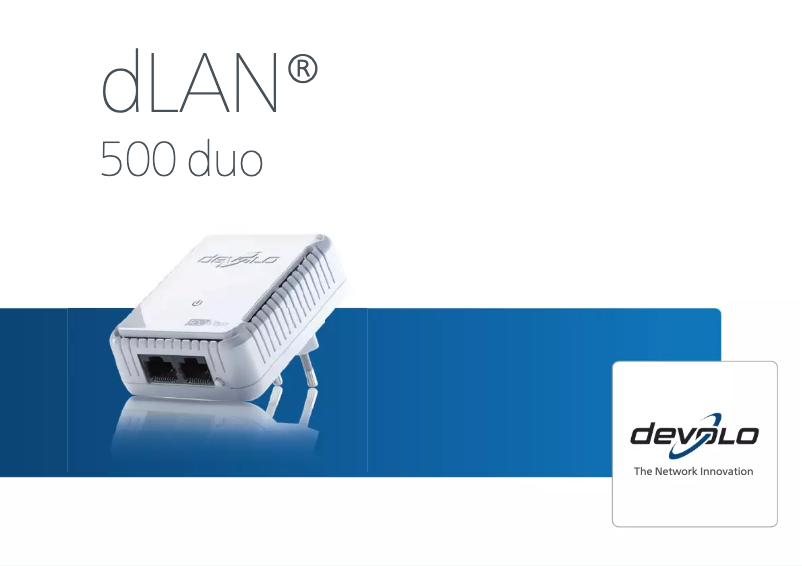 Image de la première page du manuel de l'appareil dLAN 500 duo