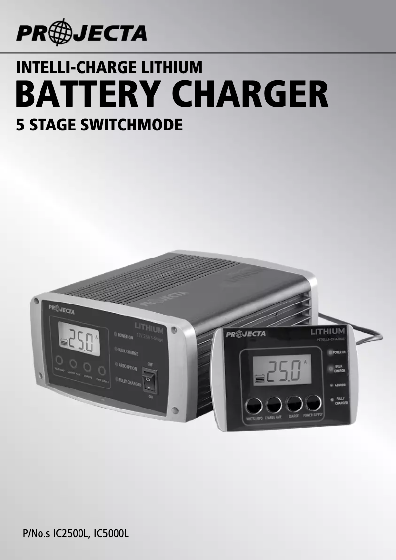 Page n°1 - Manuel utilisateur Projecta IC2500L