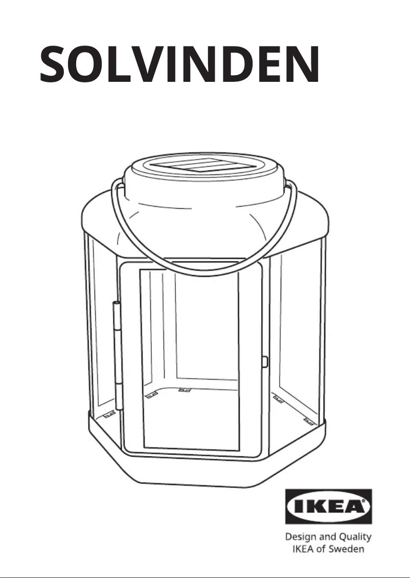 Page 1 de la notice Manuel utilisateur Ikea SOLVINDEN 205.145.84