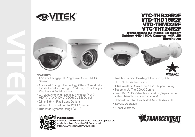 Page 1 de la notice Manuel utilisateur Vitek VTD-THD16R2F-2