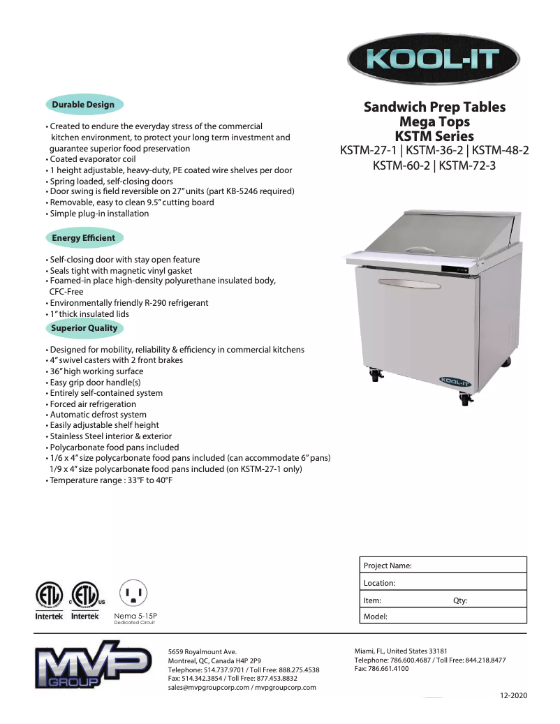 Page 1 de la notice Manuel utilisateur Kool-It KSTM-36-2