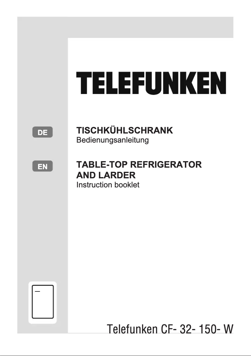 Page 1 de la notice Manuel utilisateur Telefunken CF-32-150-W