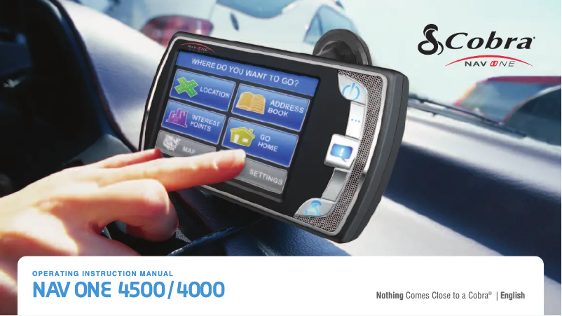 Page 1 de la notice Manuel utilisateur Cobra NAV ONE 4000
