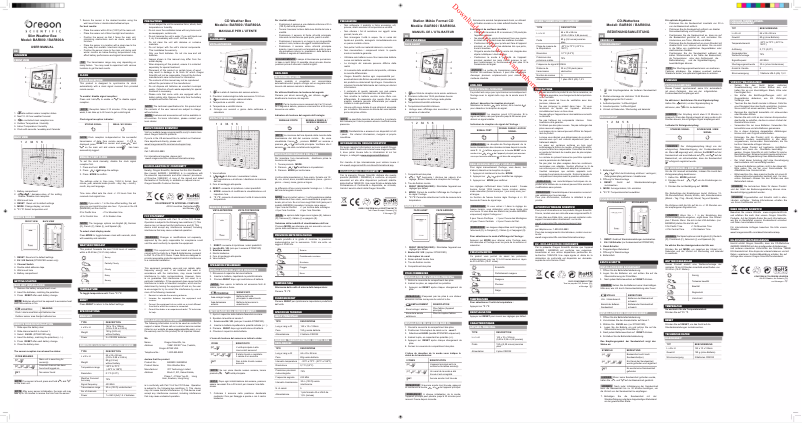 Page 1 de la notice Manuel utilisateur Oregon Scientific OS Air