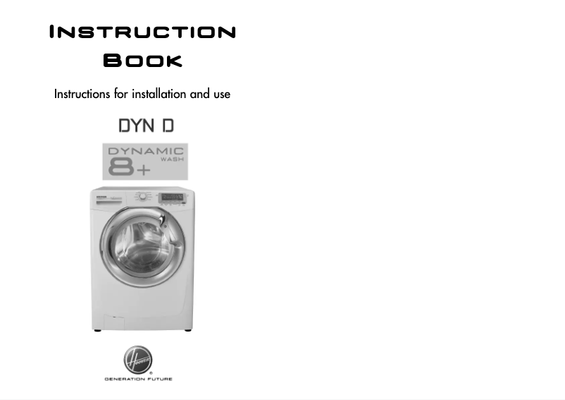 Page 1 de la notice Manuel utilisateur Hoover DYN 8124D/L1-80