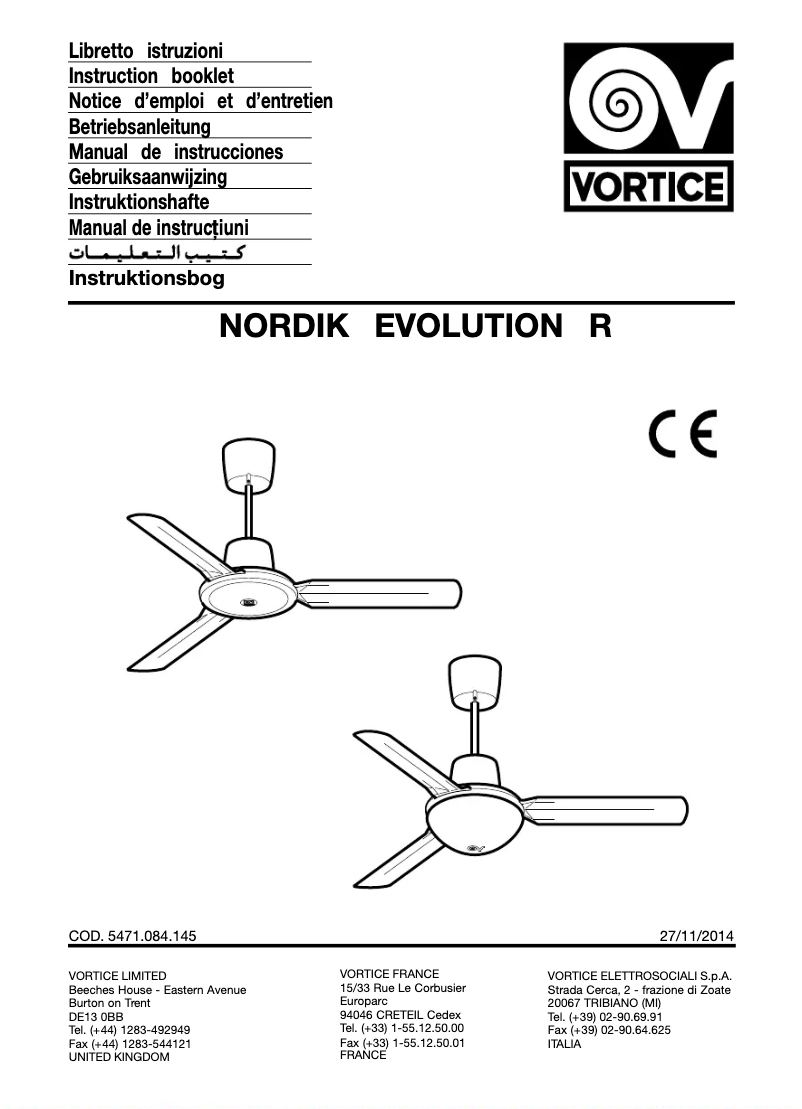 Page n°1 - Manuel utilisateur Vortice Nordik Evolution 120 WE