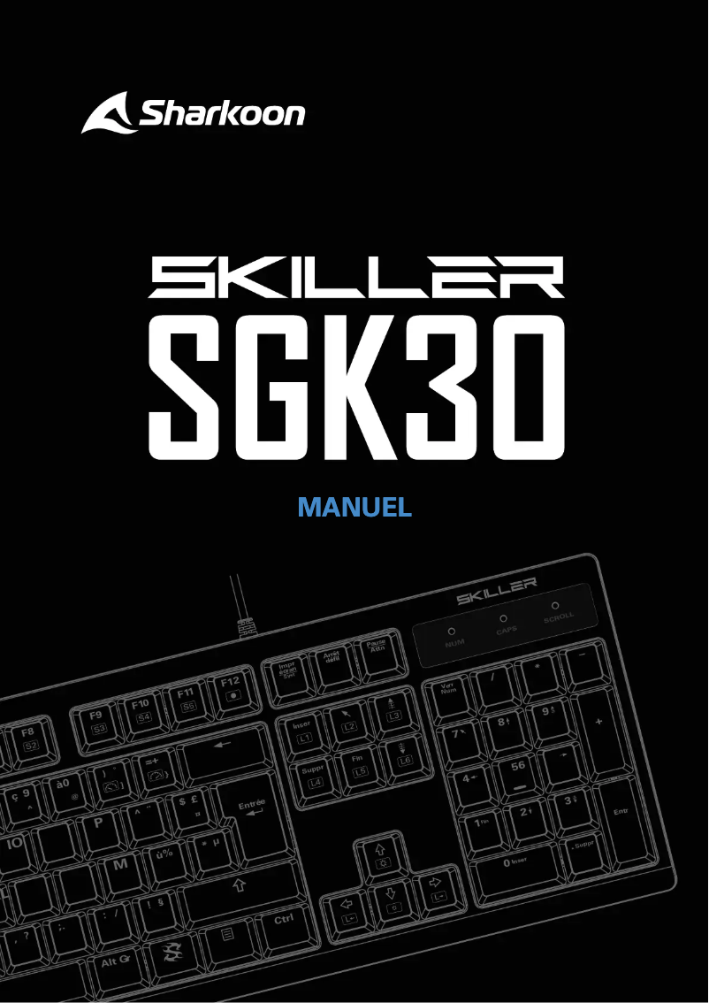 Page 1 de la notice Manuel utilisateur Sharkoon Skiller SGK30