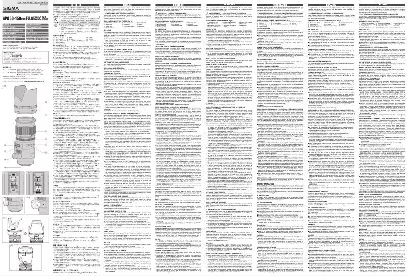 Page 1 de la notice Manuel utilisateur Sigma 50mm f2.8 APO EX DC OS HSM 50-1
