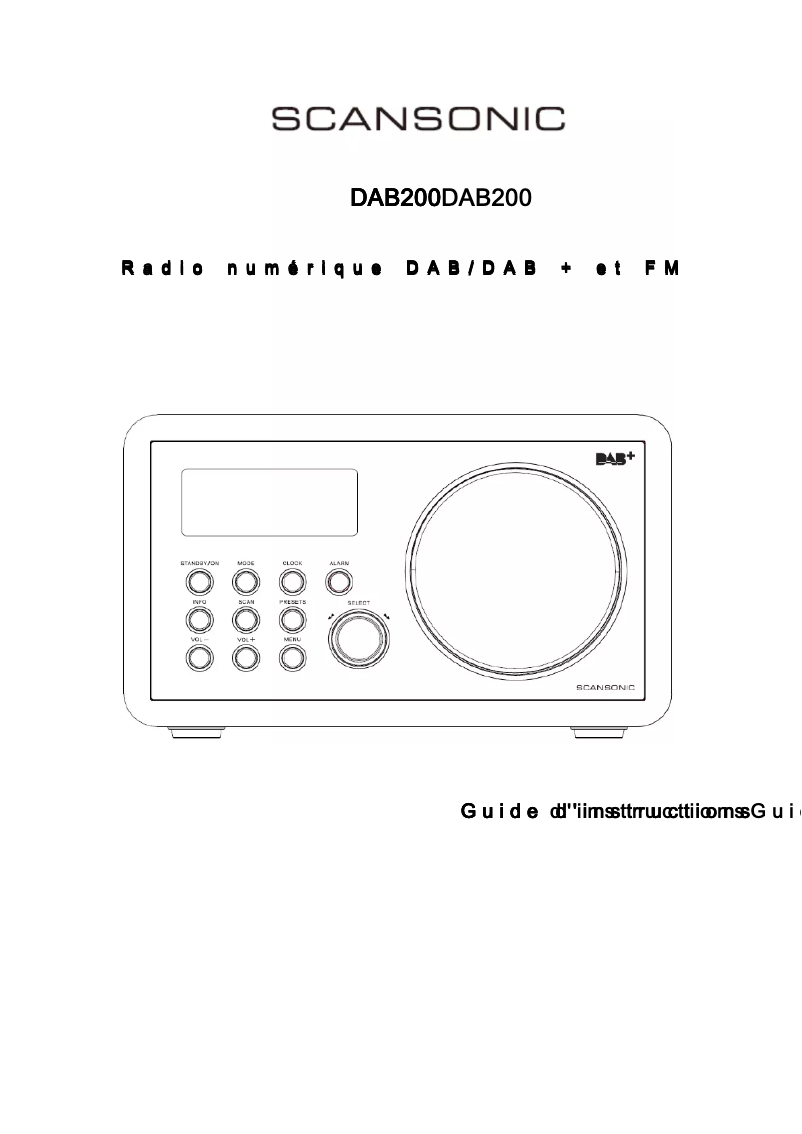 Page 1 de la notice Manuel utilisateur Scansonic DAB200