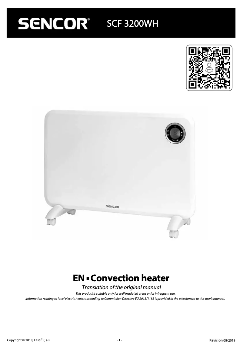 Page 1 de la notice Manuel utilisateur Sencor SCF 4201BK