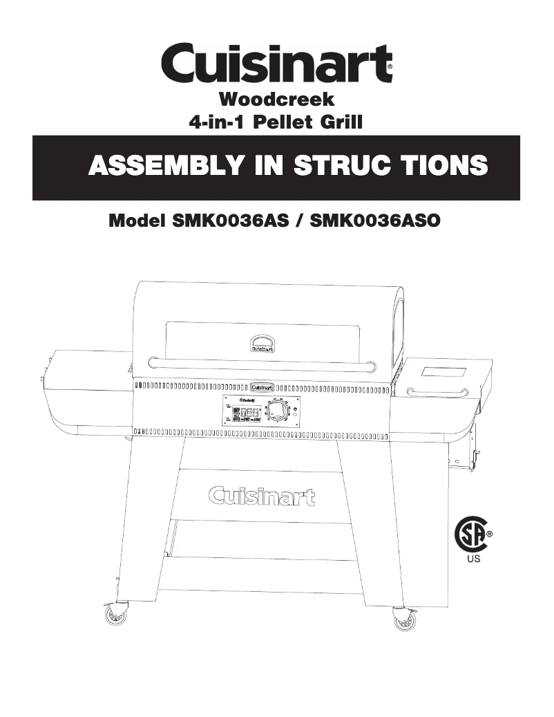 Page 1 de la notice Manuel utilisateur Cuisinart SMK0036AS