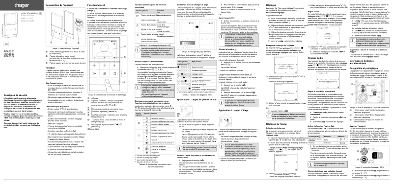 Page n°1 - Instructions / montage Hager REA657S