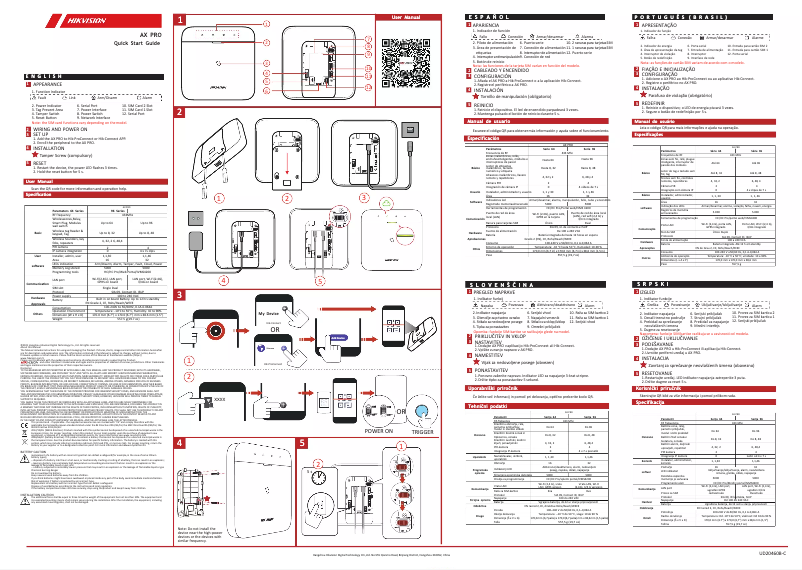 Page 1 de la notice Guide de démarrage rapide Hikvision DS-PWA96-Kit-WB