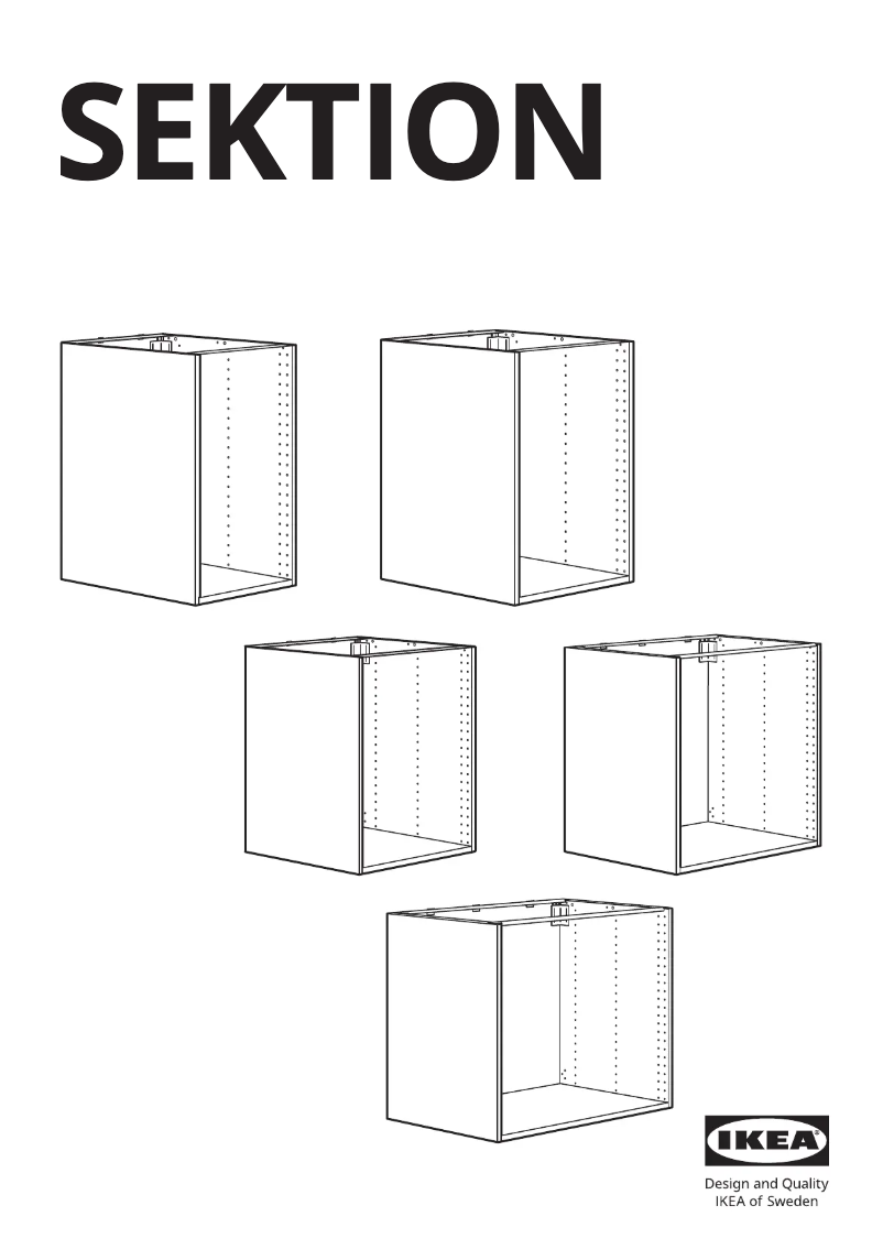 Página 1 del manual Manual de usuario Ikea SEKTION 302.654.14