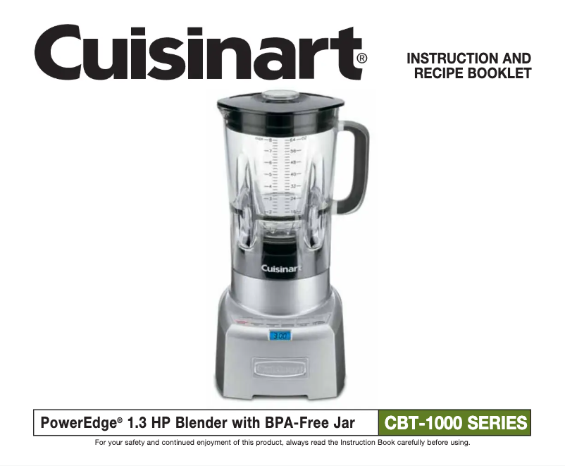 Image de la première page du manuel de l'appareil CBT-1000