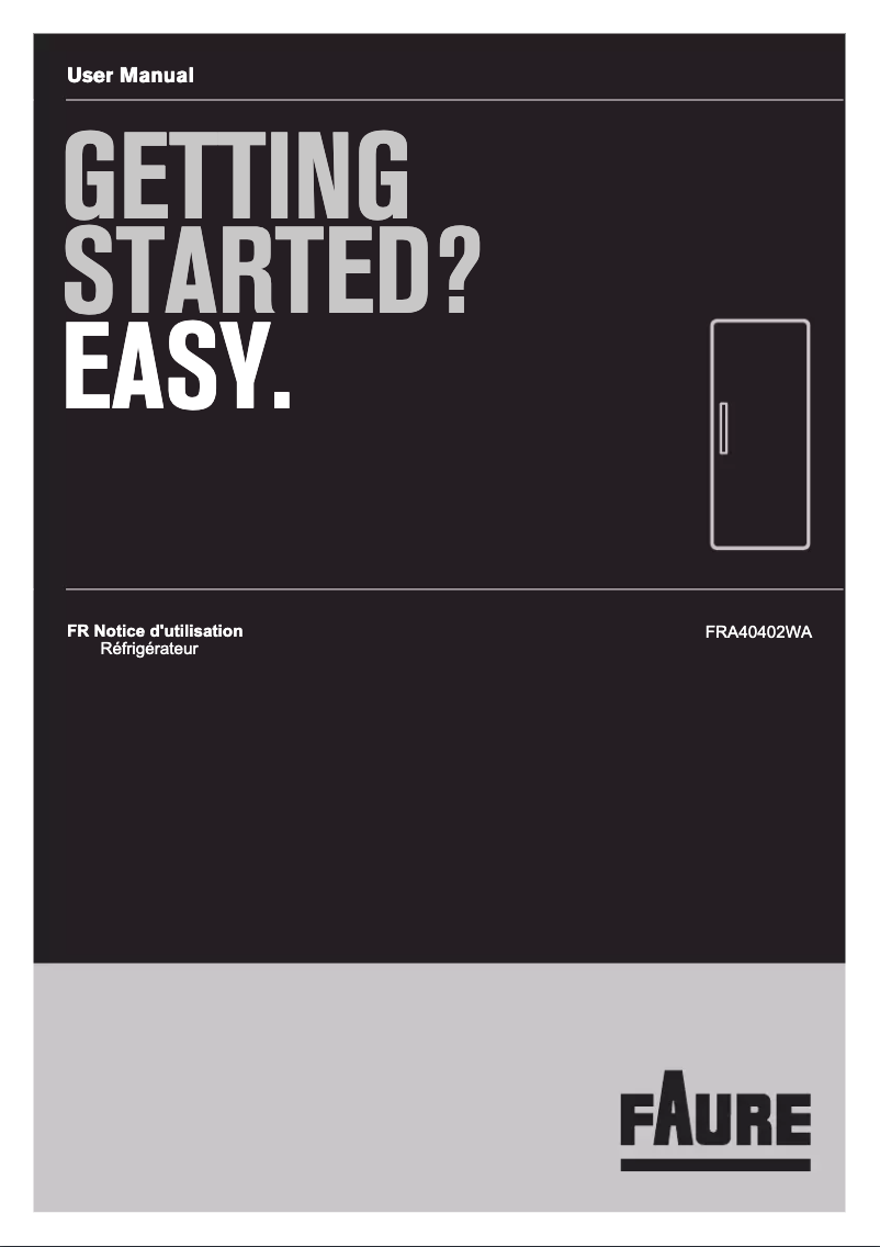 Page 1 de la notice Manuel utilisateur Faure FRA40402WA