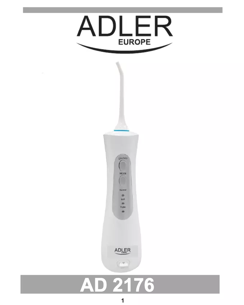 Image de la première page du manuel de l'appareil AD 2176