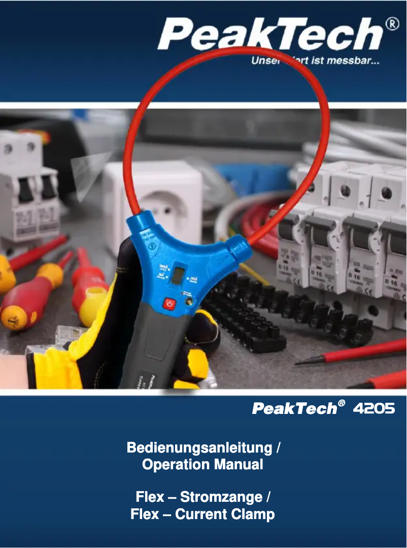 Page n°1 - Manuel utilisateur PeakTech 4205