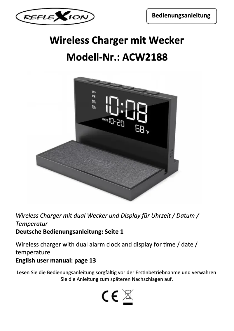 Page 1 de la notice Manuel utilisateur Reflexion ACW2188