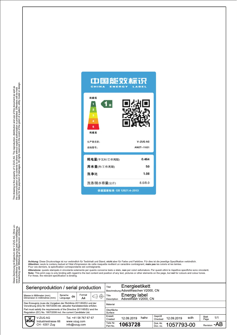Imagen de la primera página del manual del dispositivo AdoraWash V2000