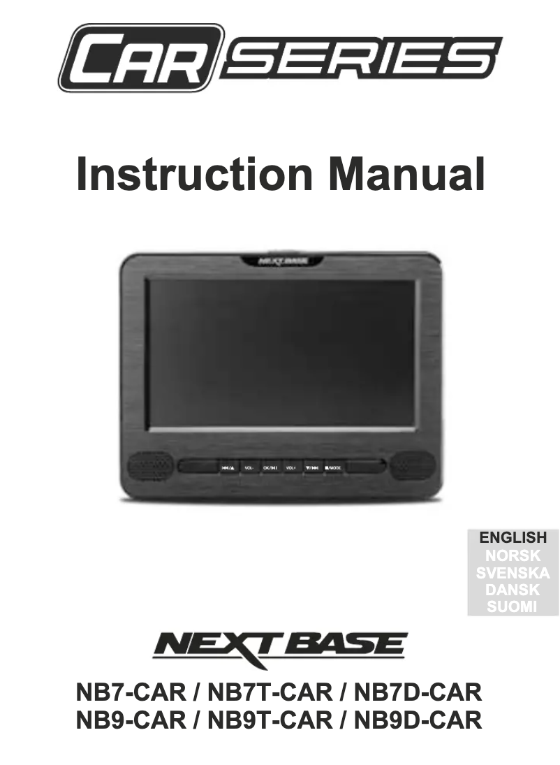Page n°1 - Manuel utilisateur Nextbase NB7T-CAR