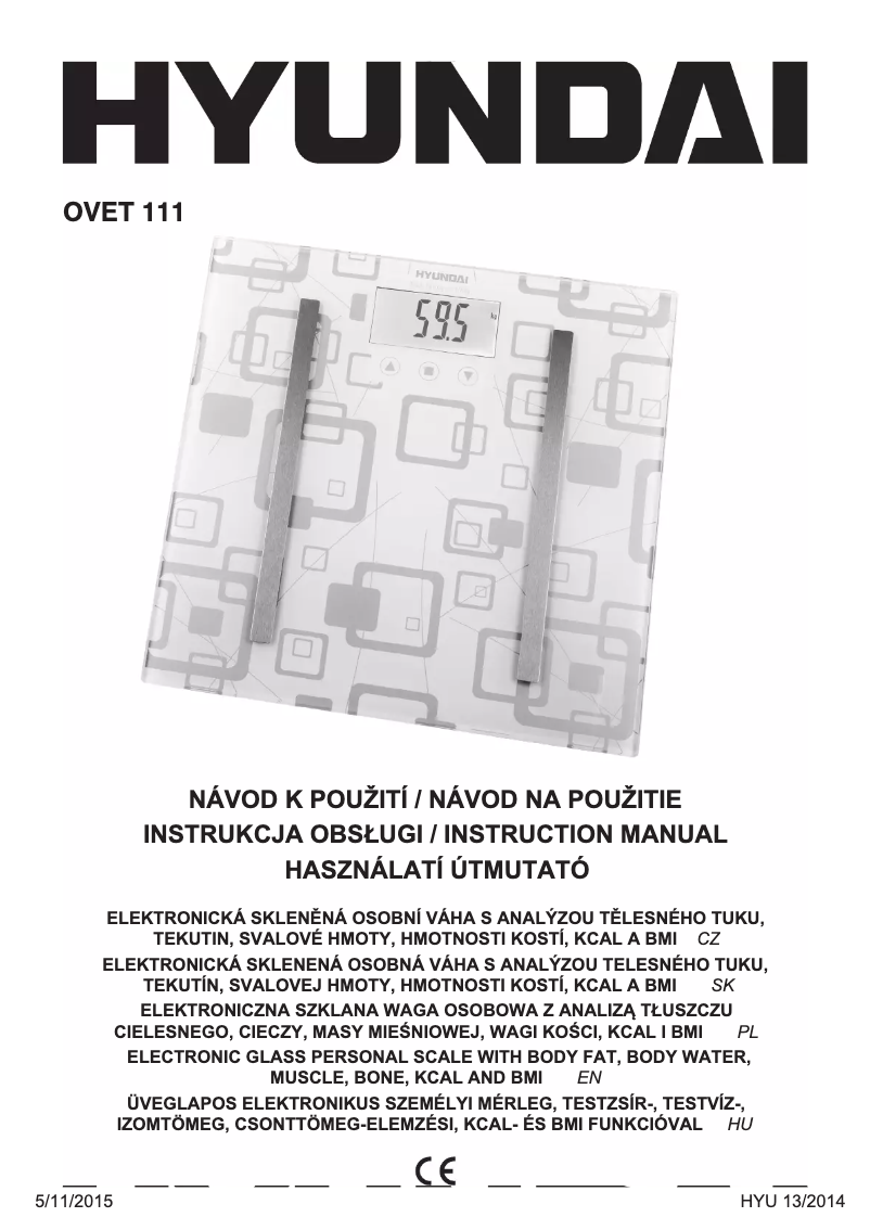 Page 1 de la notice Manuel utilisateur Hyundai OVET 111