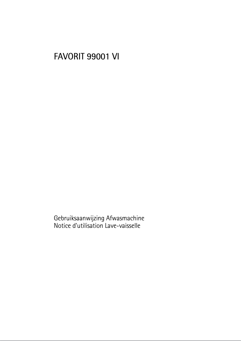 Page 1 de la notice Manuel utilisateur AEG F99001VI
