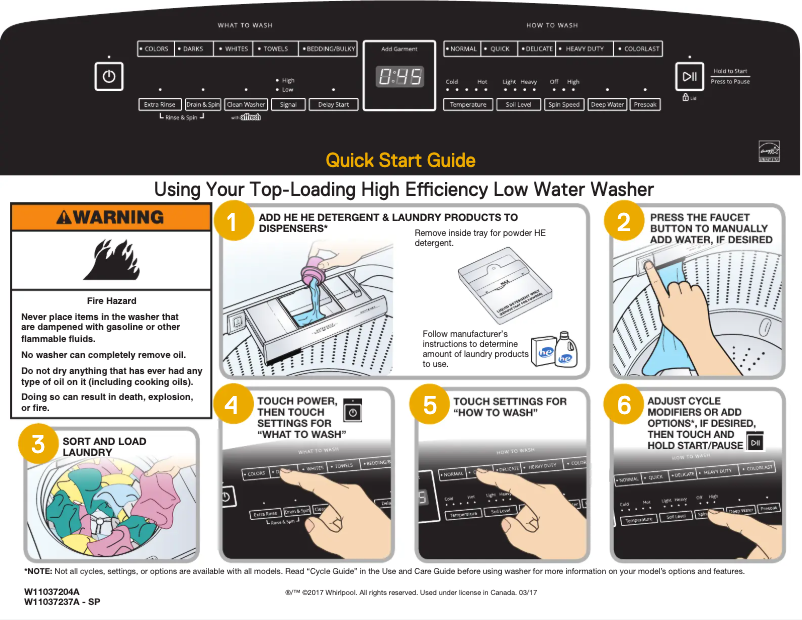 Página 1 del manual Manual de usuario Whirlpool WTW7500GW