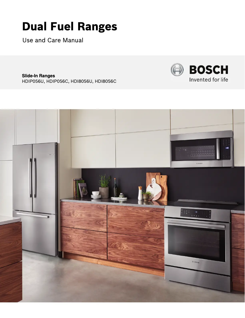 Page 1 de la notice Manuel utilisateur Bosch HDI8056U
