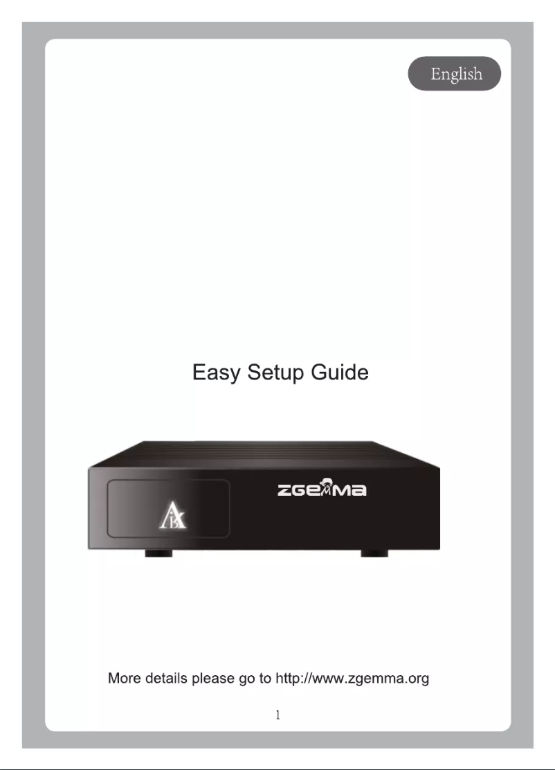 Página 1 del manual Manual de usuario Zgemma H8.2H