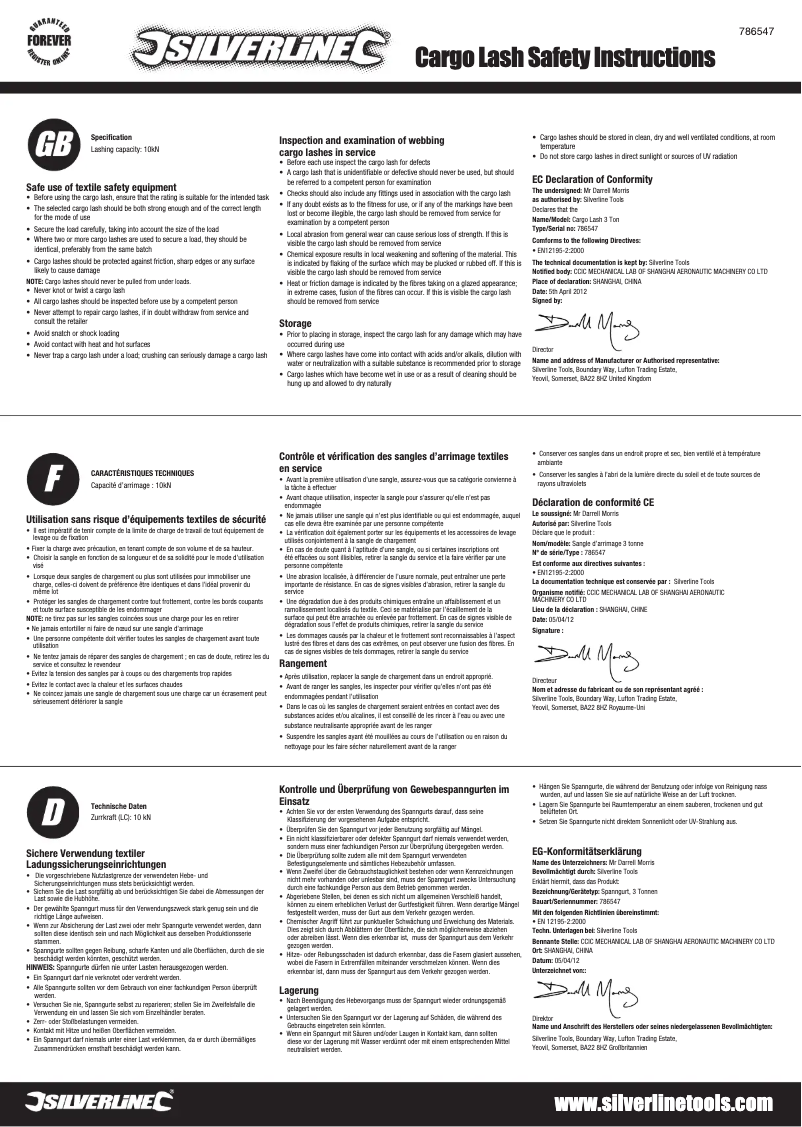 Página 1 del manual Manual de usuario Silverline 786547