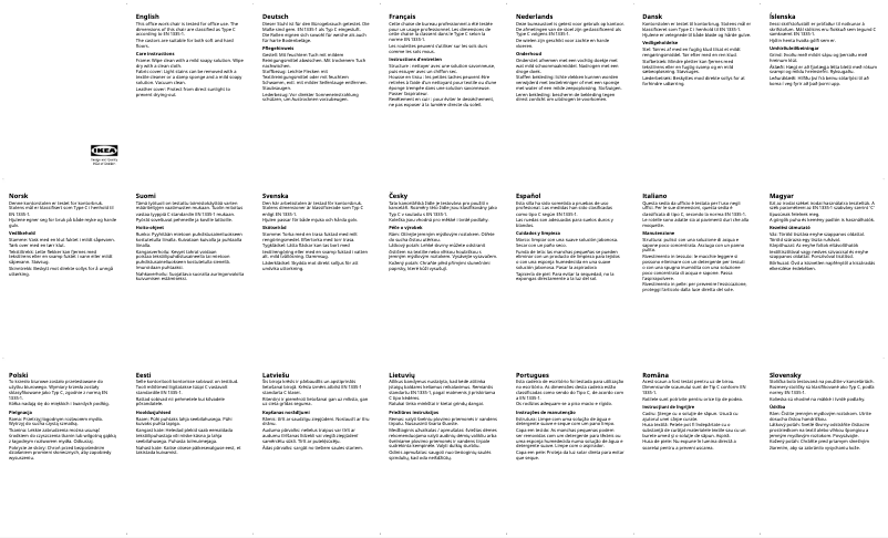 Page 1 de la notice Manuel utilisateur Ikea MULLFJÄLLET 604.725.58