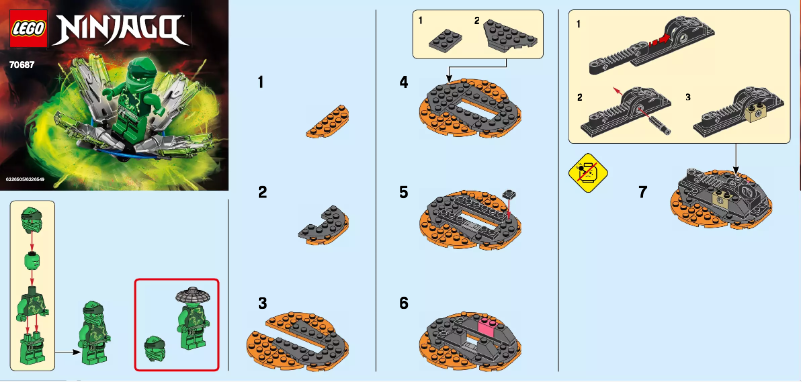 Page 1 de la notice Manuel utilisateur Lego Ninjago 70687
