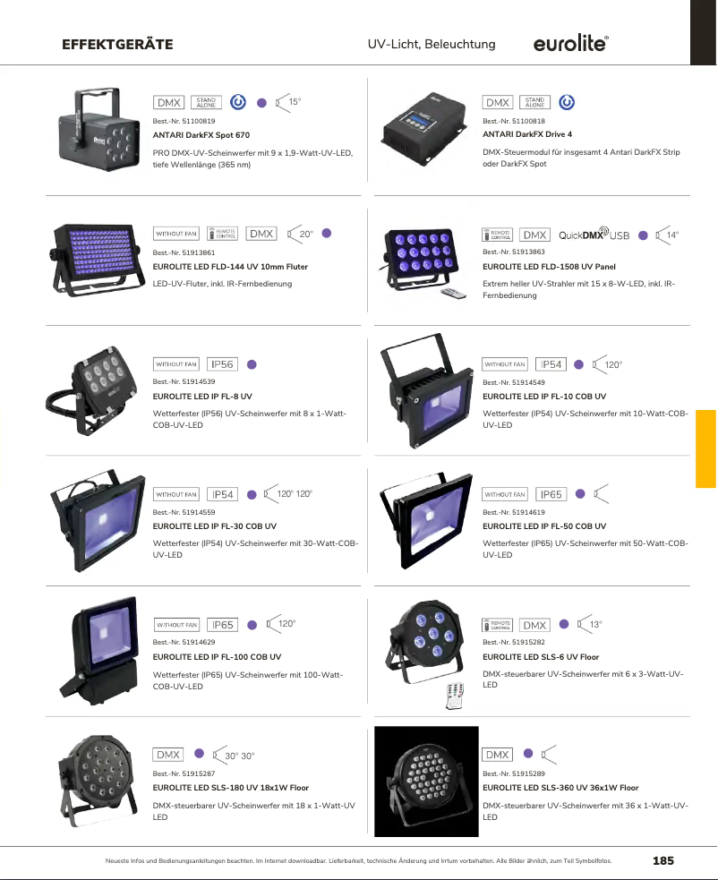 Page n°1 - Catalogue Eurolite LED SLS-360