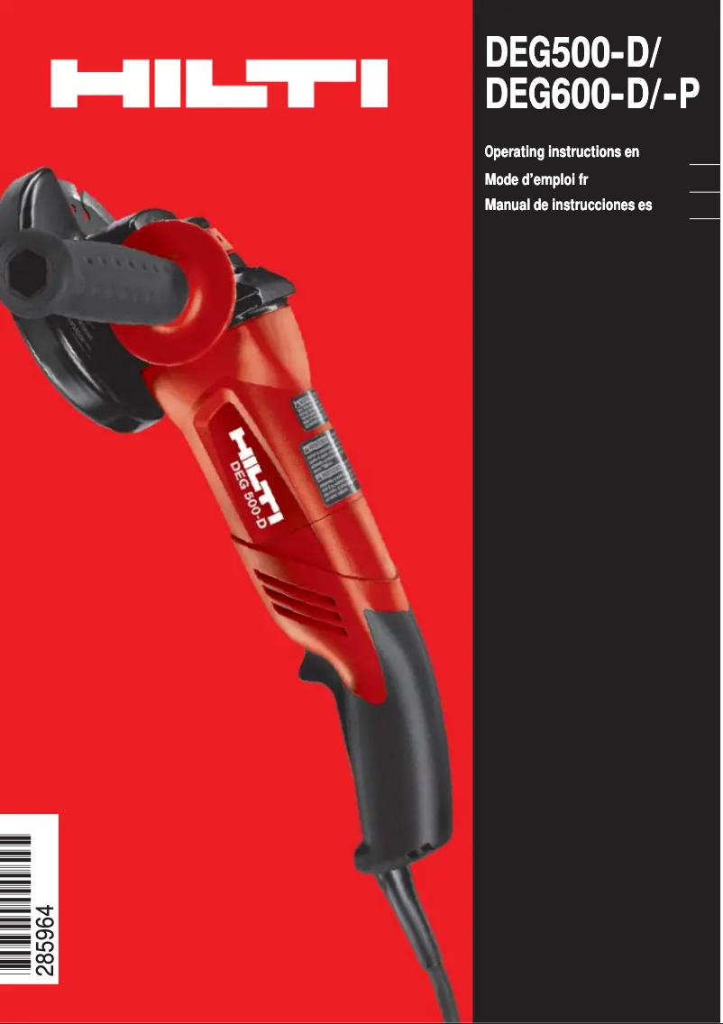 Page 1 de la notice Manuel utilisateur Hilti 285937