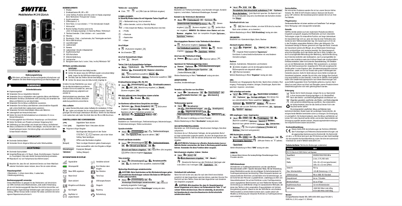 Image de la première page du manuel de l'appareil M210