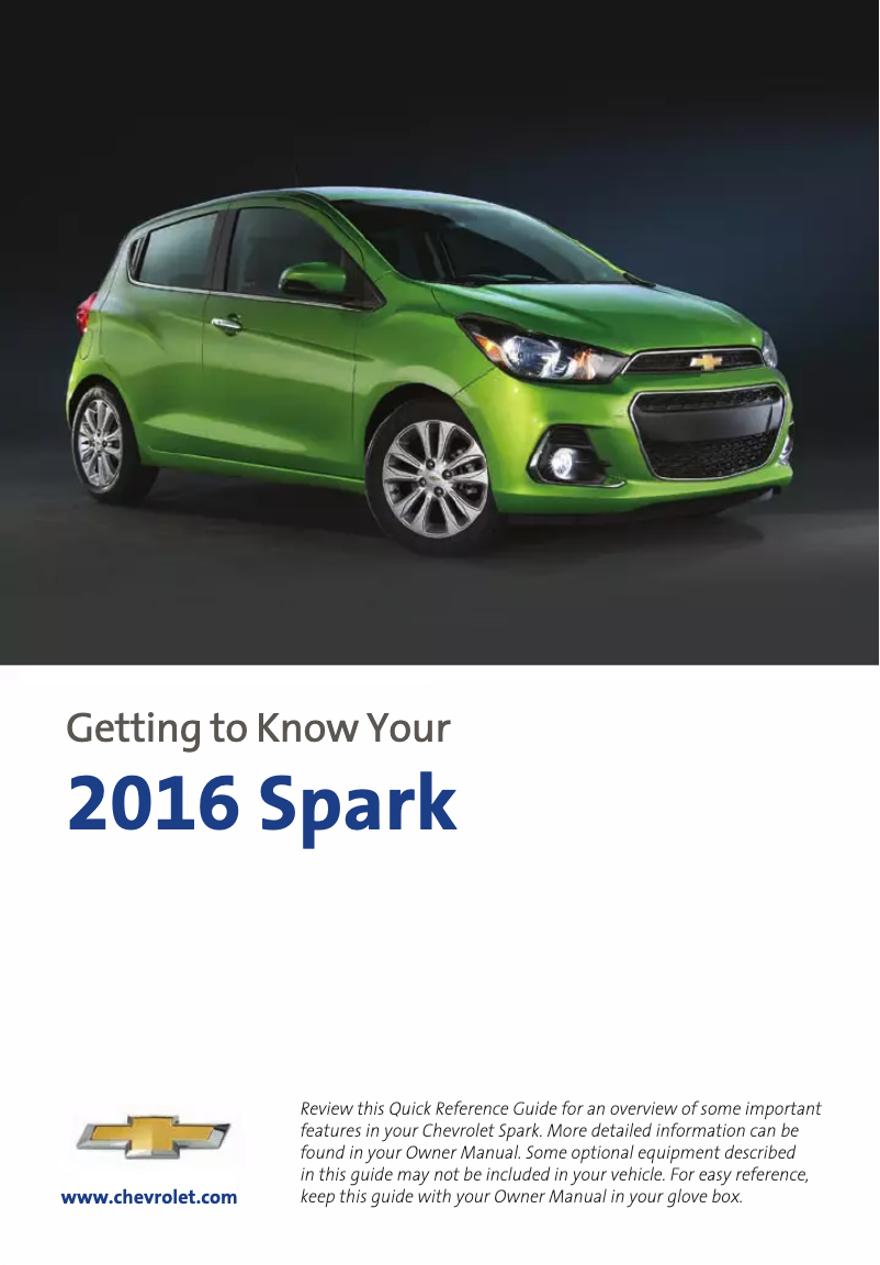 Image de la première page du manuel de l'appareil Spark (2016)